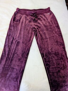 Calvin Klein Velour Jogger Pants Plum Purple Size XL - CB